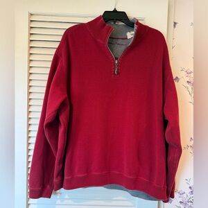 Tommy Bahama Mens Reversible Half Zip Sweater/Sweatshirt Color Red/Gray XXL
